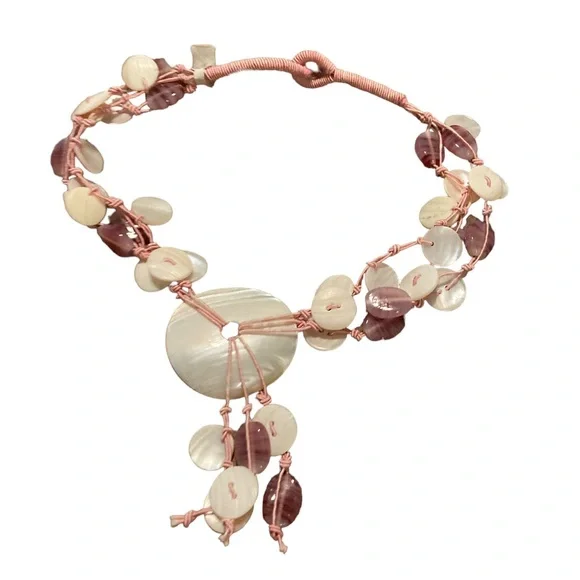 Vintage Mother Of Pearl Necklace - Picture 1 of 8